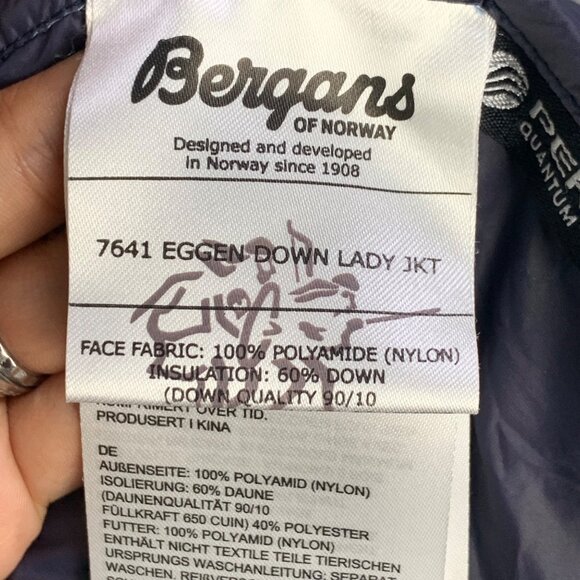 BERGANS OF NORWAY Men‎ Blue Down Puffer Jacket Coat Size Medium - Picture 14 of 15